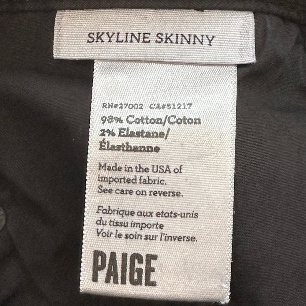 PAIGE Skyline Skinny Ankle Jeans • 29 • black • low‎ rise, minimalist, edgy - Picture 8 of 9